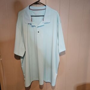 Reebok Golf Men’s 4X Polo Shirt, Light Aqua Blue, Short Sleeve Comfort